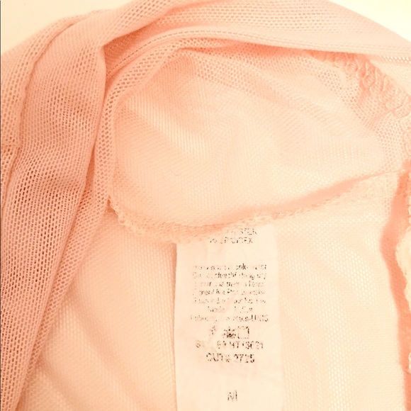 LAVENDER FIELD Sweet Sheer Blush Pink Ruffle Top M - Picture 6 of 7